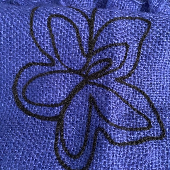 Charming Charlie Royal Blue Rectangular Women’s Scarf with Fringe - Picture 5 of 9